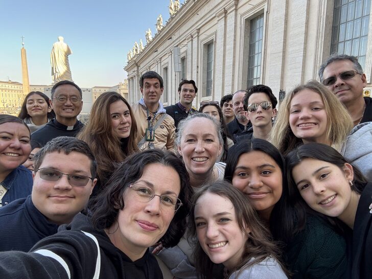 Youth Leaders at St. Peter's Basilica in Rome, Italy